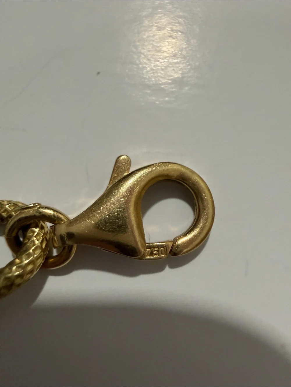 Vintage Gold Link Bracelet - Shiny Gold Tone